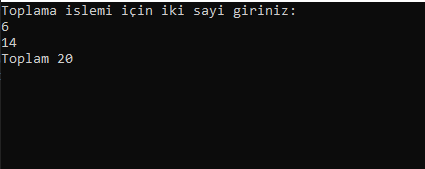 Paremetreli Metot Ornegi